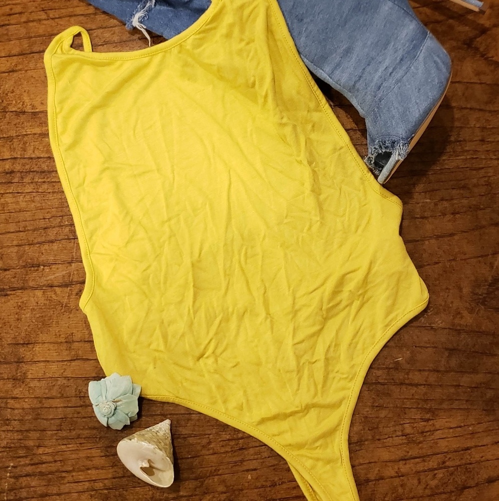 🏅SHEIN · fine Canary bodysuit